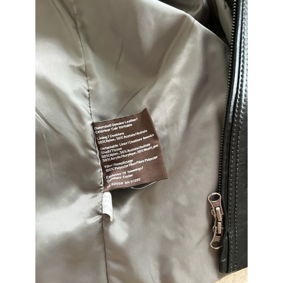 Vintage Danier Black Leather Coat 2XL Oversized Grunge Chic Premium Leather - Picture 5 of 16